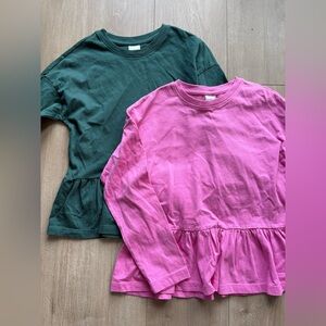 Hanna Andersson girls long tee (set of 2)